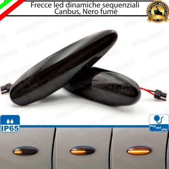 Placchette Dinamiche Laterali nere a led per frecce specifiche per FIAT BRAVA HGT