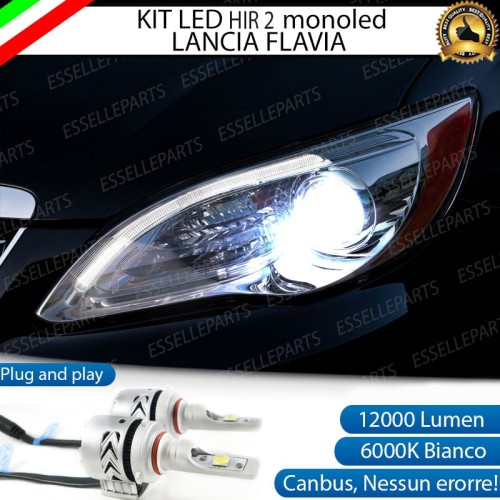 Kit Full Led monoled HIR/HIR2 6500k canbus lampade per LANCIA FLAVIA