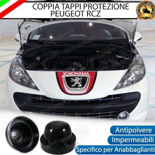 TAPPI COPRIFARO CUFFIA IN GOMMA FARI XENON KIT FULL LED PEUGEOT RCZ