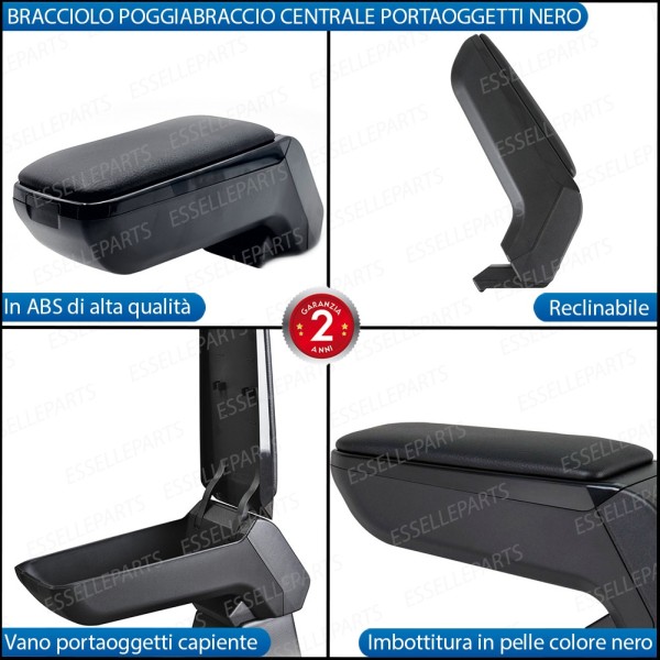 Bracciolo Portaoggetti in Eco Pelle Regolabile Specifico per OPEL CORSA E