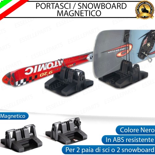 Portasci Portasnowboard Magnetico per due Paia di Sci