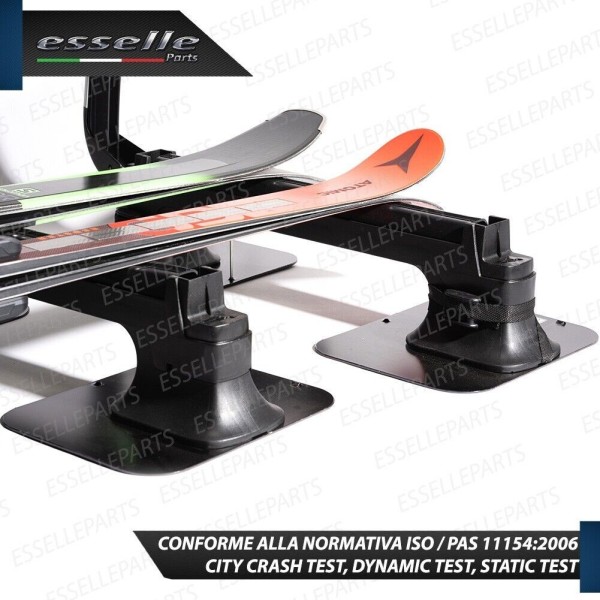 Portasci Magnetico per tre Paia di Sci o due snowboard