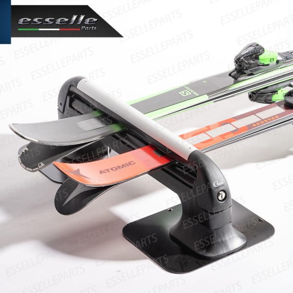 Portasci Portasnowboard Magnetico per due Paia di Sci e 2 Snowboard