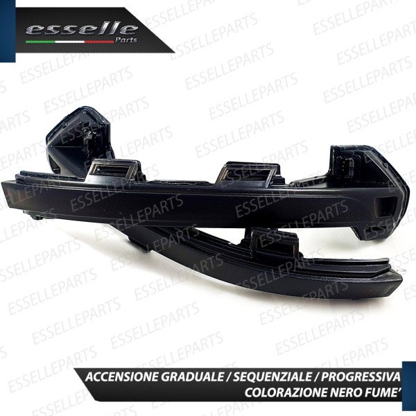Coppia Frecce LED Dinamiche Laterali per specchietti VW TAIGO nero fumè