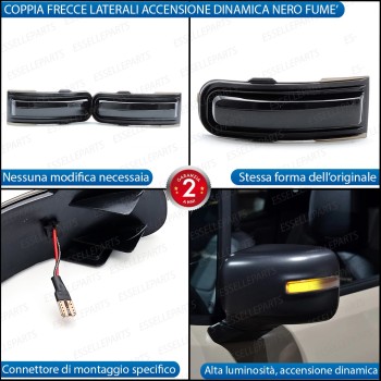 Set Frecce Dinamiche per Specchietti laterali JEEP RENEGADE Nero Fumè Set Frecce Dinamiche per Specchietti laterali JEEP RENEGADE Nero Fumè