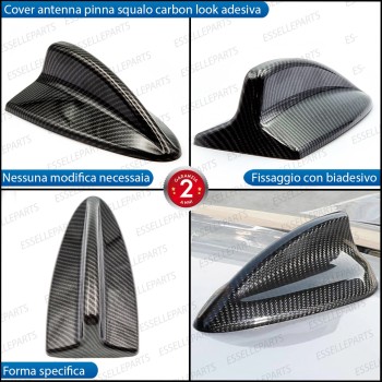 Cover Antenna Pinna Squalo Carbon Look per BMW Serie 3 E90 carbonio