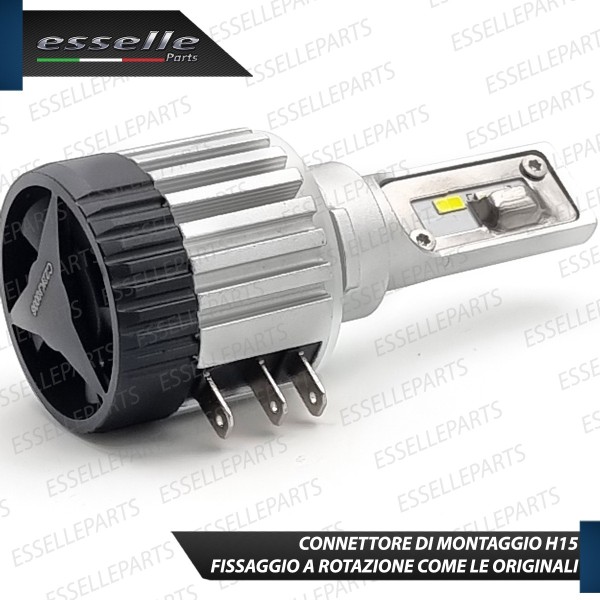 Kit Luci Diurne / Abbaglianti H15 7200 LUMEN 6000K Fiat Tipo con fari a parabola