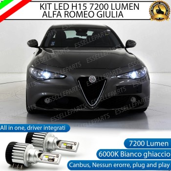 Kit Luci Diurne/Abbaglianti H15 7200 LUMEN Alfa Romeo Giulia