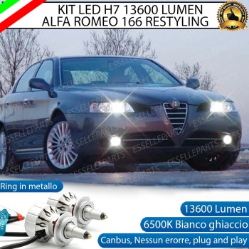 Kit Full LED H7 Monoled al quarzo 13600 Lumen 6000K bianco ALFA ROMEO 166 RESTYLING