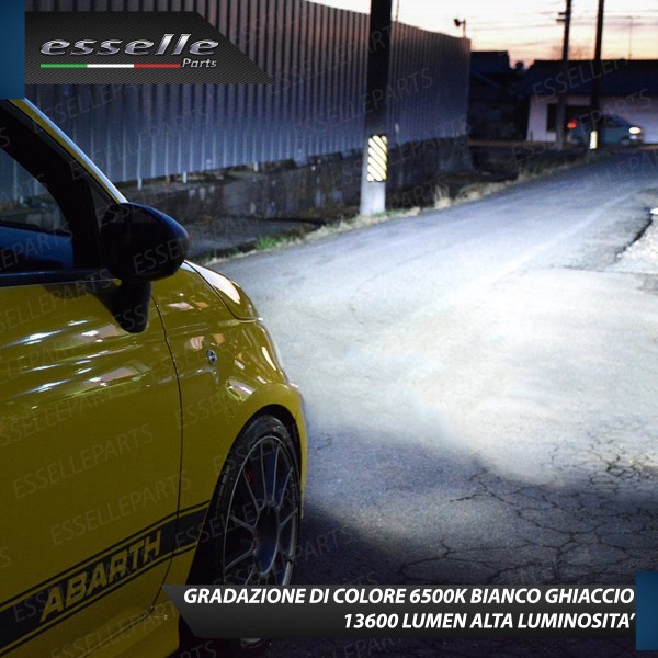 Kit Full LED H7 Monoled quarzo 13600 Lumen 6000K bianco ABARTH 500 595 696 RESTYLING