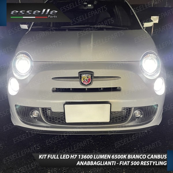 Kit Full LED H7 Monoled quarzo 13600 Lumen 6000K bianco ABARTH 500 595 696 RESTYLING