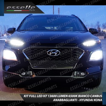Kit Full LED H7 Monoled al quarzo 13600 Lumen 6000K bianco HYUNDAI Kona Pre-Restyling