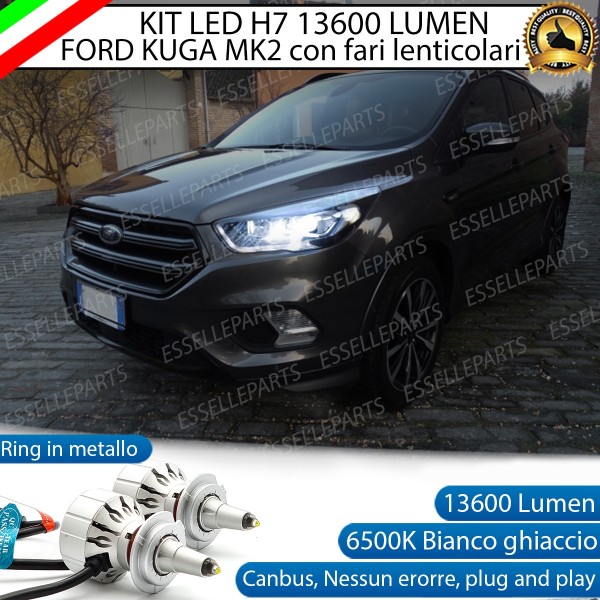 Kit Full LED H7 Monoled quarzo 13600 Lumen FORD KUGA MK2 RESTYLING Fari Lenticolari