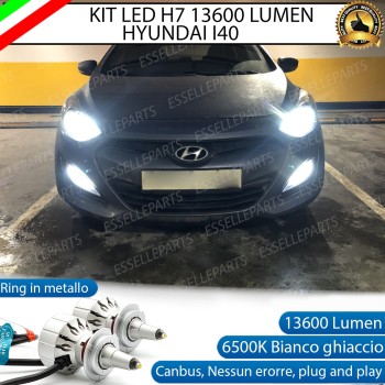 Kit Full LED H7 Monoled al quarzo 13600 Lumen 6000K bianco HYUNDAI i40 Fino al 2013