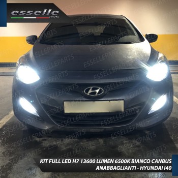 Kit Full LED H7 Monoled al quarzo 13600 Lumen 6000K bianco HYUNDAI i40 Fino al 2013