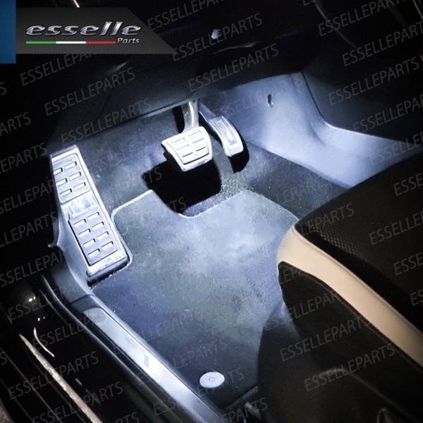 LED VANO PIEDI PEDALI TAPPETINI PIEDI VW T-ROC 6000K BIANCO CANBUS