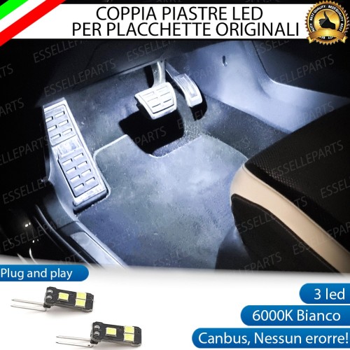 LED VANO PIEDI PEDALI TAPPETINI PIEDI VW VOLKSWAGEN 6000K BIANCO CANBUS 