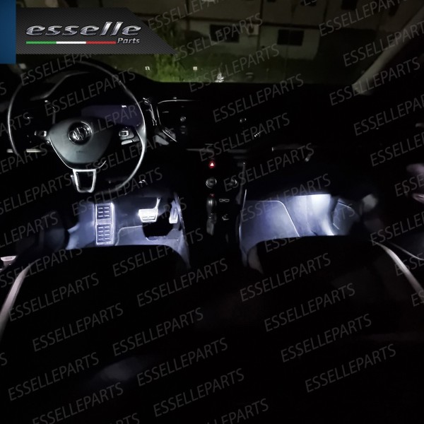 LED VANO PIEDI PEDALI TAPPETINI PIEDI VW VOLKSWAGEN 6000K BIANCO CANBUS