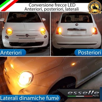 CONVERSIONE LED ABARTH 500 PRE-RESTYLING FRECCE ANTERIORI POSTERIORI LATERALI FUME
