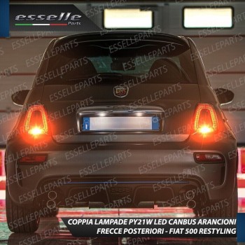 KIT FRECCE LED FIAT 500 RESTYLING FARO A PARABOLA ANTERIORI POSTERIORI LATERALI TRASPARENTI DINAMICHE