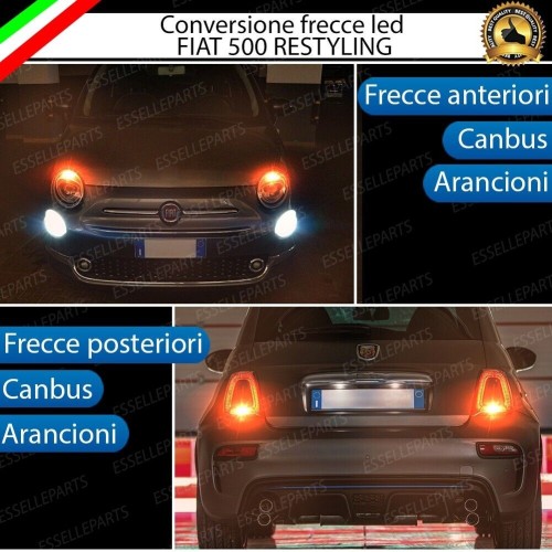 CONVERSIONE FRECCE LED ABARTH 500 RESTYLING ANTERIORE + POSTERIORE CANBUS