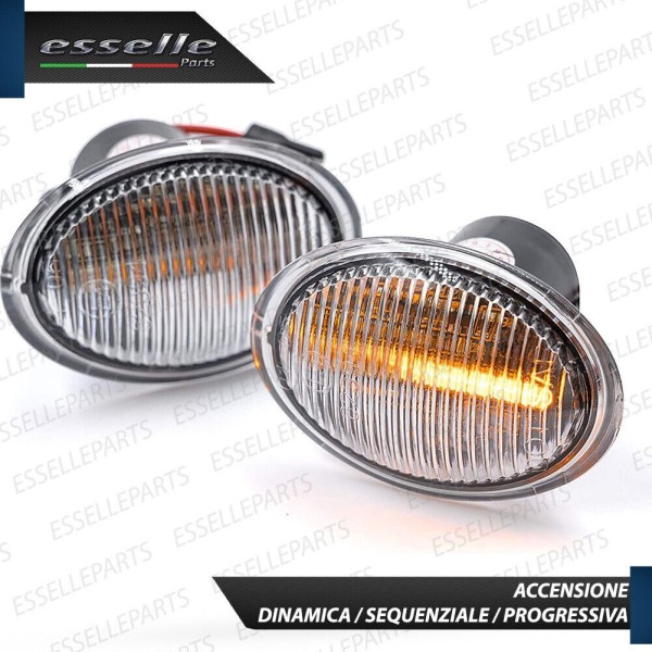 KIT FRECCE LED ABARTH 500 595 695 RESTYLING ANTERIORI POSTERIORI LATERALI TRASPARENTI DINAMICHE