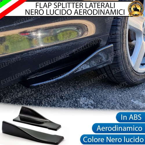 Flap splitter spoiler minigonne laterali nero lucido in ABS aerodinamici