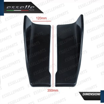 Flap splitter spoiler minigonne laterali nero lucido in ABS aerodinamici