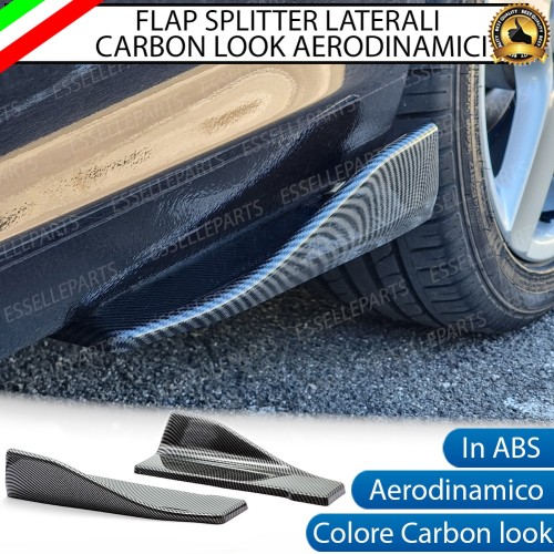 Flap splitter spoiler minigonne laterali carbon look in ABS aerodinamici