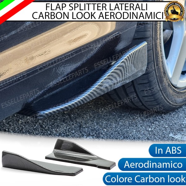 Flap splitter spoiler minigonne laterali carbon look in ABS aerodinamici