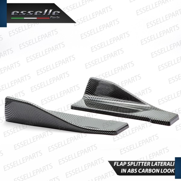 Flap splitter spoiler minigonne laterali carbon look in ABS aerodinamici