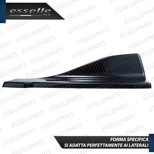Flap splitter spoiler minigonne laterali carbon look in ABS aerodinamici