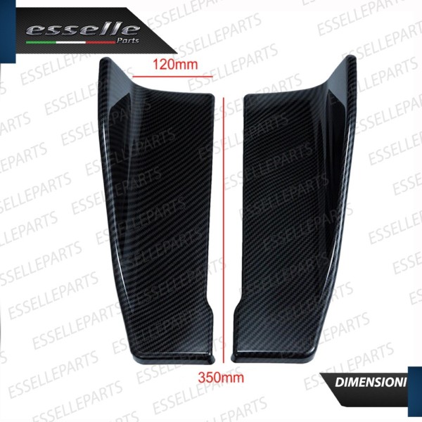 Flap splitter spoiler minigonne laterali carbon look in ABS aerodinamici