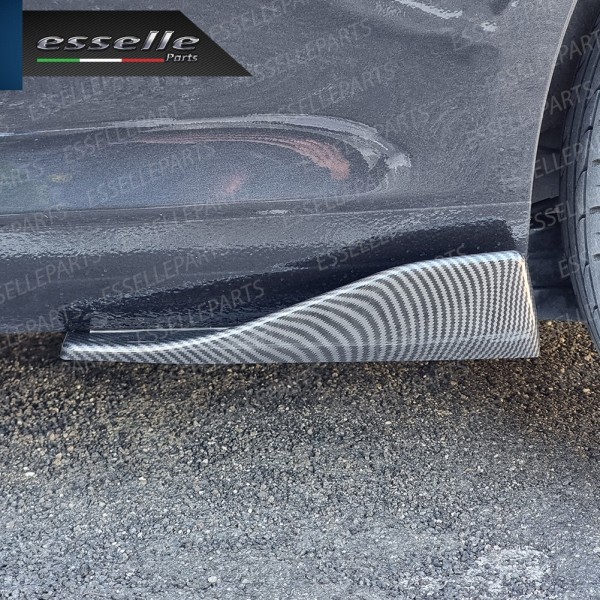 Flap splitter spoiler minigonne laterali carbon look in ABS aerodinamici