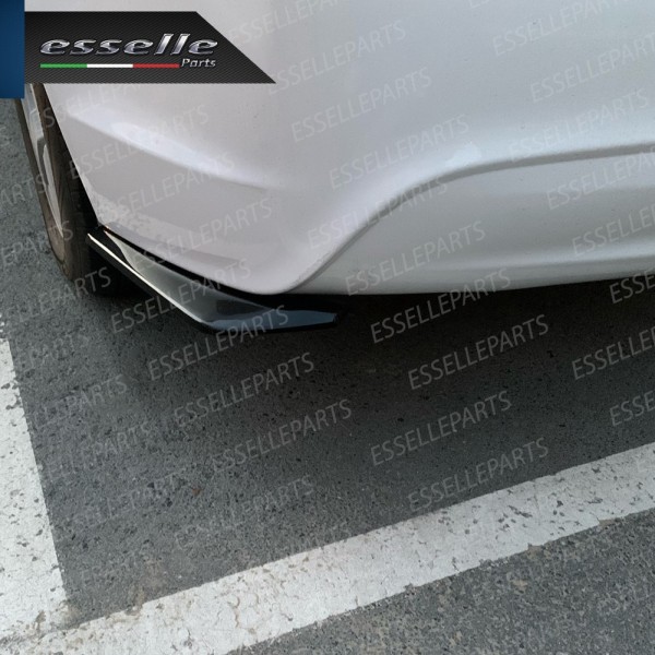 Lame spoiler sotto paraurti splitter posteriore nero lucido sottoparaurti