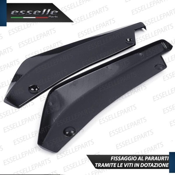 Lame spoiler sotto paraurti splitter anteriore nero lucido sottoparaurti