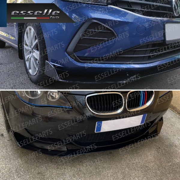 Lama spoiler sotto paraurti splitter anteriore nero lucido sottoparaurti