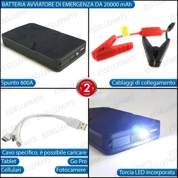 Avviatore portatile Ricaricabile di Emergenza Batteria Moto,motorini,scooter Aprilia