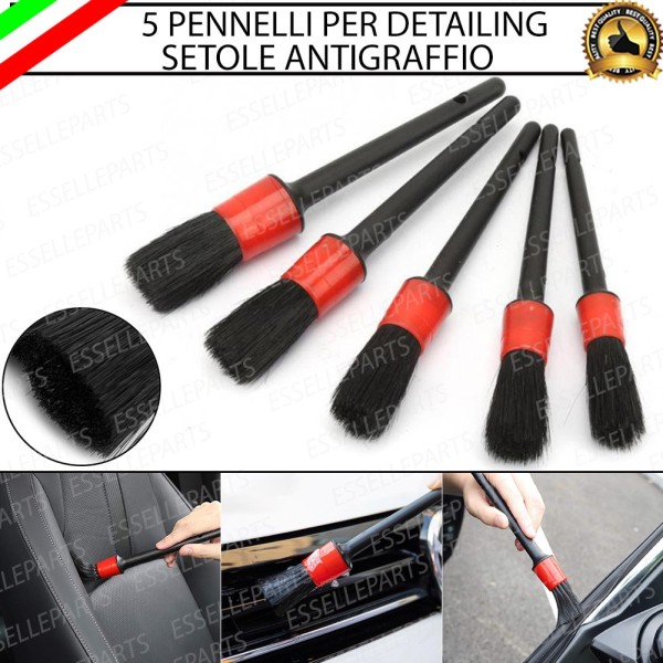 KIT 5 PENNELLI PER DETAILING INTERNO ED ESTERNO ANTI GRAFFIO per Moto Guzzi