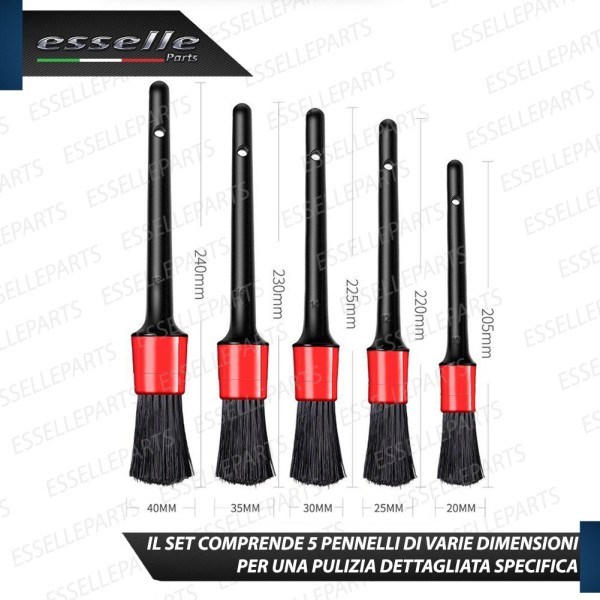 KIT 5 PENNELLI PER DETAILING INTERNO ED ESTERNO ANTI GRAFFIO per Moto Guzzi