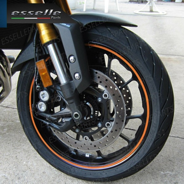 Bordo - ARANCIONE- adesivo per ruote moto,motorini,scooter Husqvarna