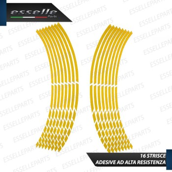 Bordo - DESIGN RACE GIALLO - adesivo per ruote moto,motorini,scooter Sym