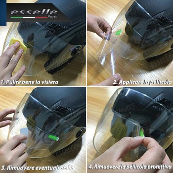 SET PELLICOLE PER CASCO ADESIVE ANTI PIOGGIA PER Kawasaki