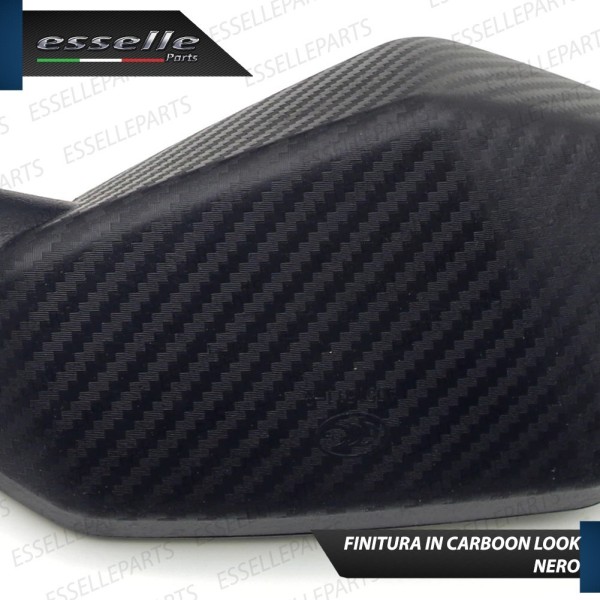 Coppia Specchietti Retrovisori Carbon Look Universali per moto,motorini,scooter Sym