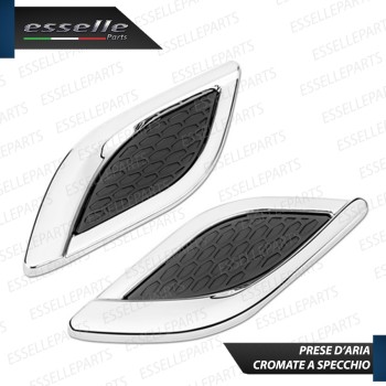 Set 6 Prese D'Aria Laterali Sportive Cromate Adesive in Metallo Cromato Set 6 Prese D'Aria Laterali Sportive Cromate Adesive in Metallo Cromato