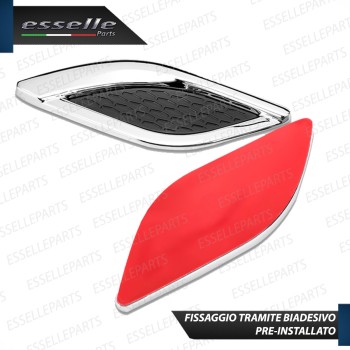 Set 6 Prese D'Aria Laterali Sportive Cromate Adesive in Metallo Cromato Set 6 Prese D'Aria Laterali Sportive Cromate Adesive in Metallo Cromato