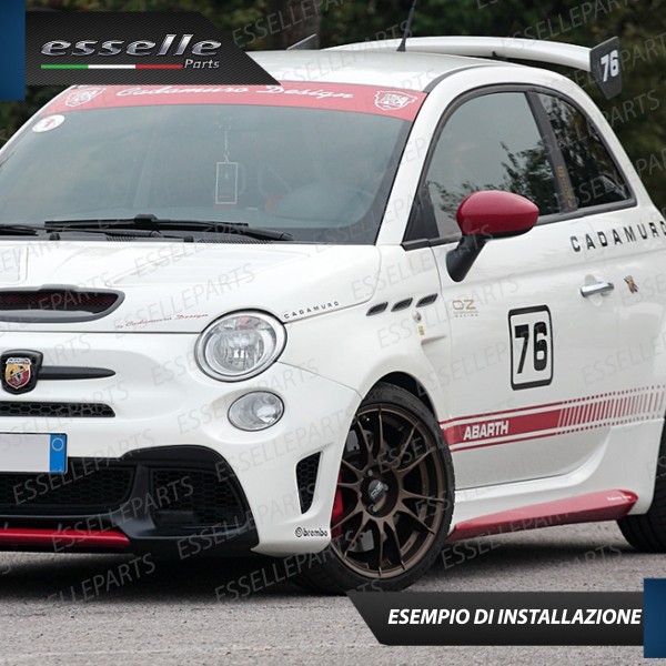 Set 6 Prese D'Aria Laterali Sportive Carbon Look Lucido Adesive in ABS