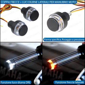 Frecce LED + DRL con Contrappesi Manubrio per Yamaha