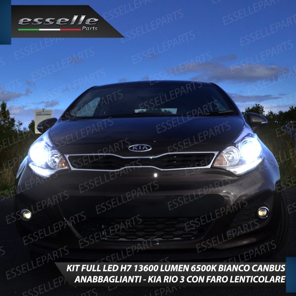 Kit Full LED H7 Monoled al quarzo 13600 Lumen 6000K KIA RIO 3 Con Fari Lenticolari