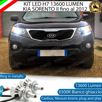 Kit Full LED H7 Monoled al quarzo 13600 Lumen 6000K bianco KIA SORENTO 2 fino al 2012